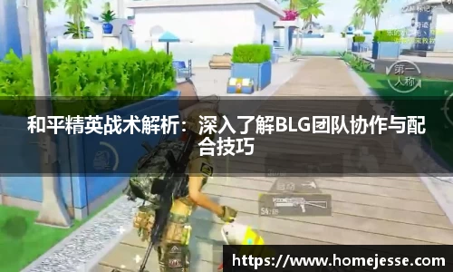 和平精英战术解析：深入了解BLG团队协作与配合技巧